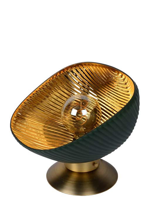 Lampe de table vert/or h26cm excl lampe LED possible