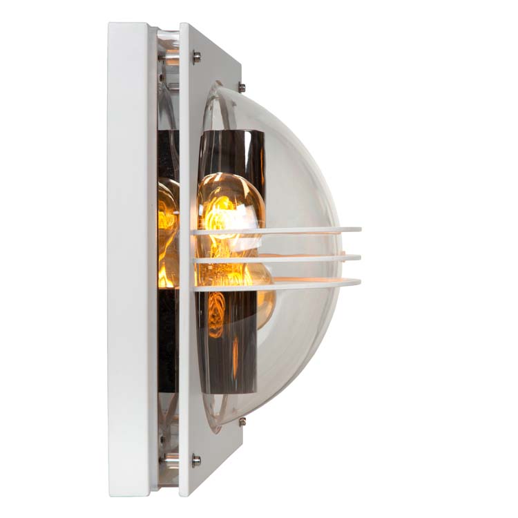 Lucide PRIVAS - Wandlamp Buiten - 2xE27 - IP44 - Wit