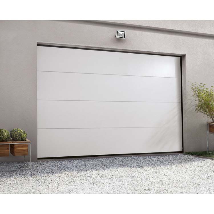 Porte sectionnelle Dora blanche avec moteur et ressort de traction L2500xH2125mm