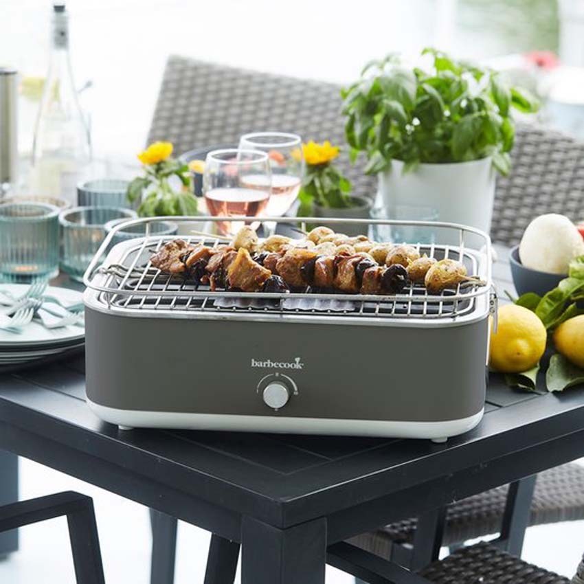 Elektrische tafelgrill E-Carlo Barbecook grijs Elektrische tafelgrill E-Carlo Barbecook grijs