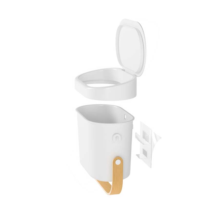 Poubelle Umbra Bellwood plastique blanc 4L
