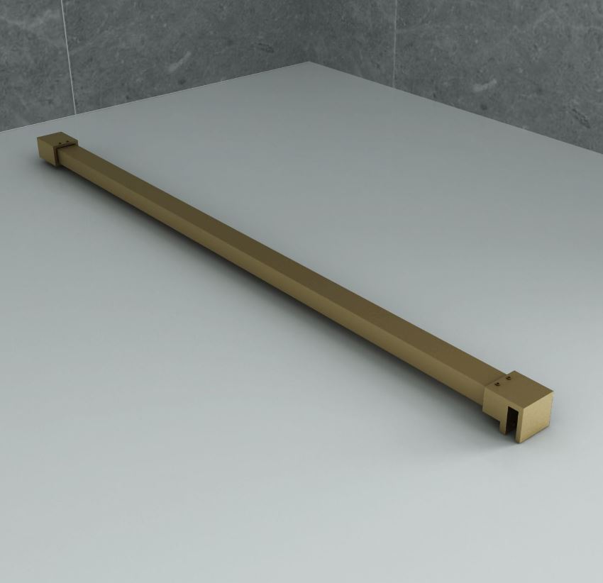 Barre de renfort pour douche or brossé 120cm