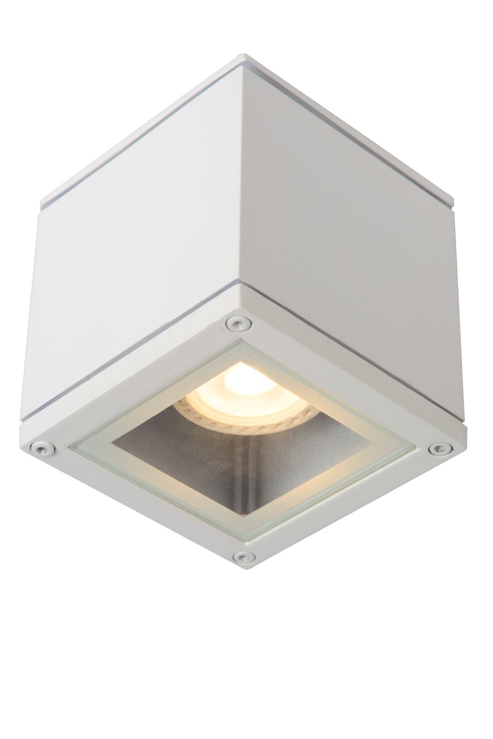 Plafondlamp badkamer - wit - vierkant - Gu10 - 50W - IP65