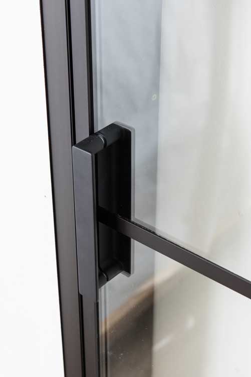 Porte de douche tournante Ulysses noir 88-91x200cm