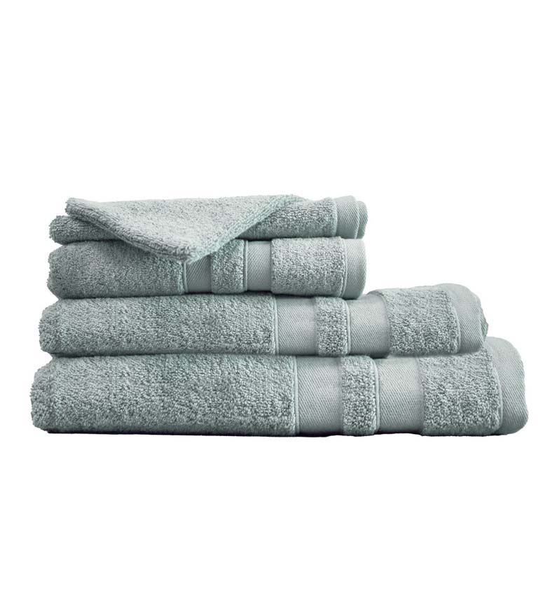 Set de serviettes Cosibel en coton menthe 2 personnes qualité hôtelière