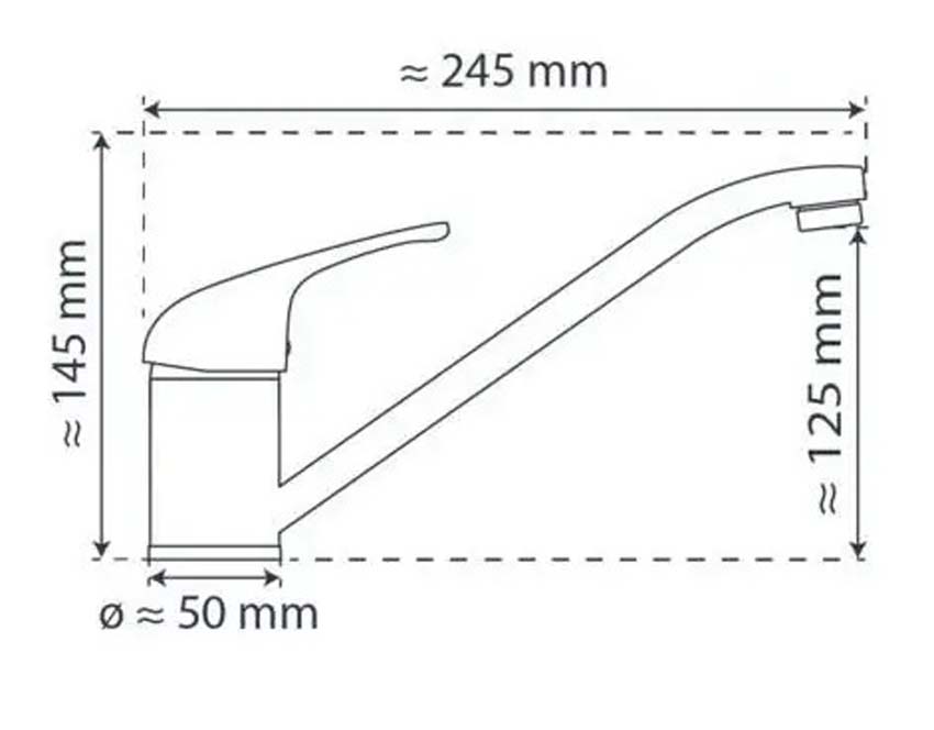 Robinet de cuisine Frida chrome basse pression
