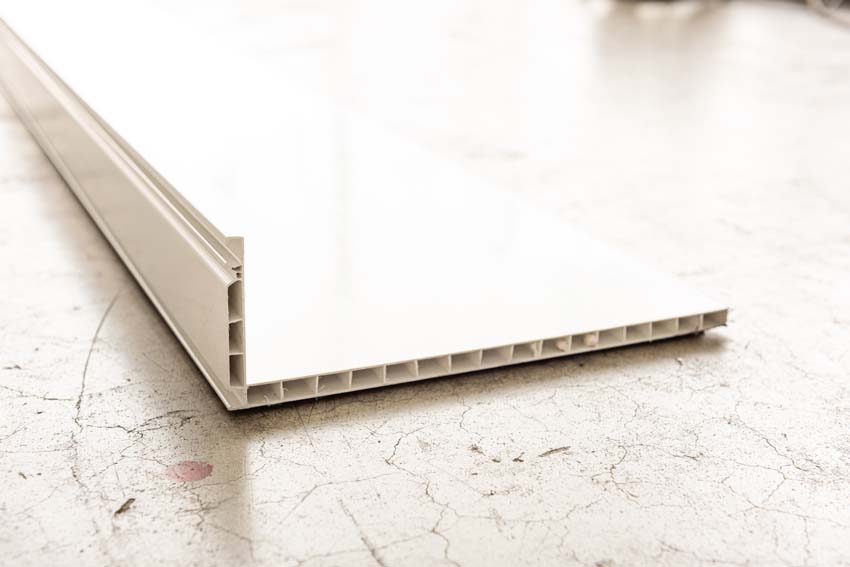 Binnenkast bekledingsprofiel PVC wit 25cmx3m