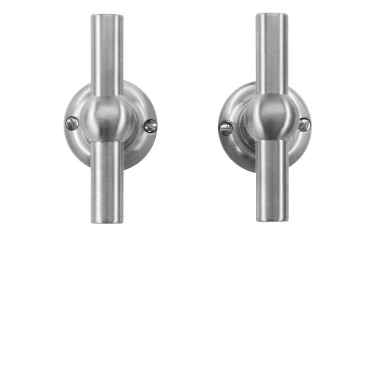 Deurkruk pro pienza nieuw model T+T inox look zonder rozet