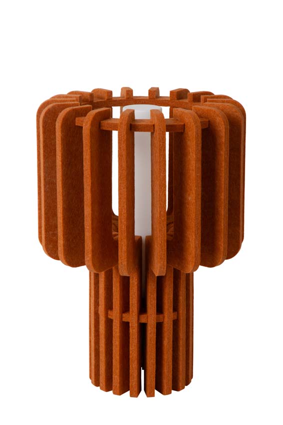 Lampe de table - terre cuite - 24x24x35cm - dimmable - E27 - 40W - feutre