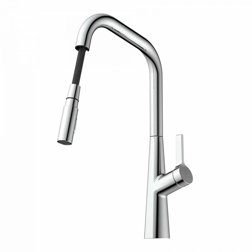 Robinet de cuisine Wasserwerk WK 9 Edge chrome avec bec extractible