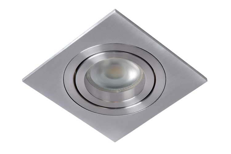 Inbouwspot vierkant - 1xGU10 - Mat chroom