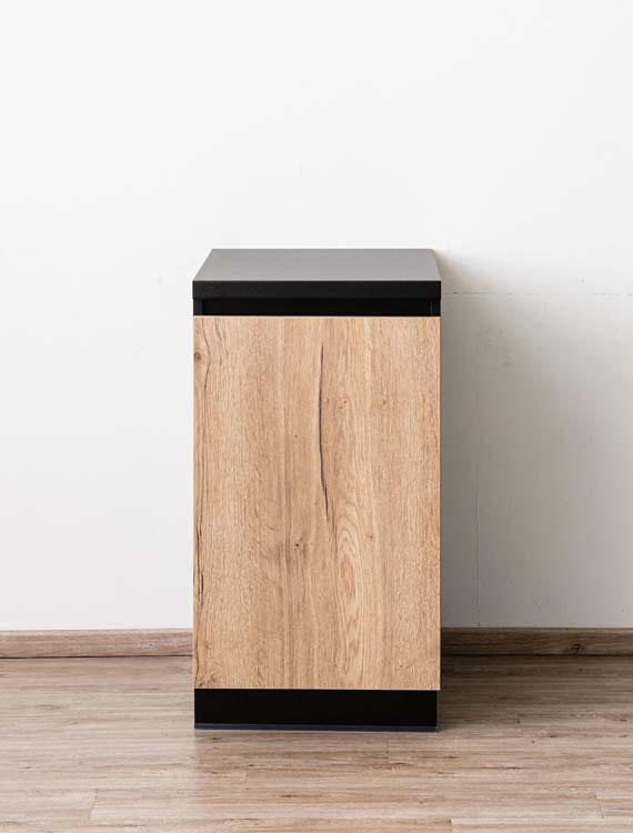 Armoire de cuisine 50cm noir-look chêne