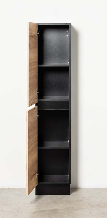 Armoire colonne Dotan chêne sur pied 185x40x32cm