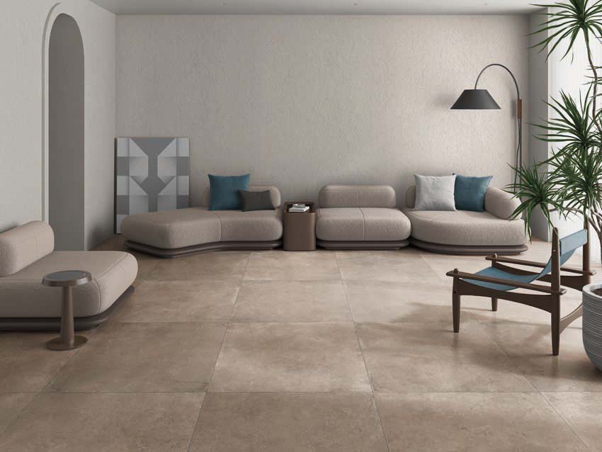 Vloer- en wandtegel Logara taupe 60x60cm