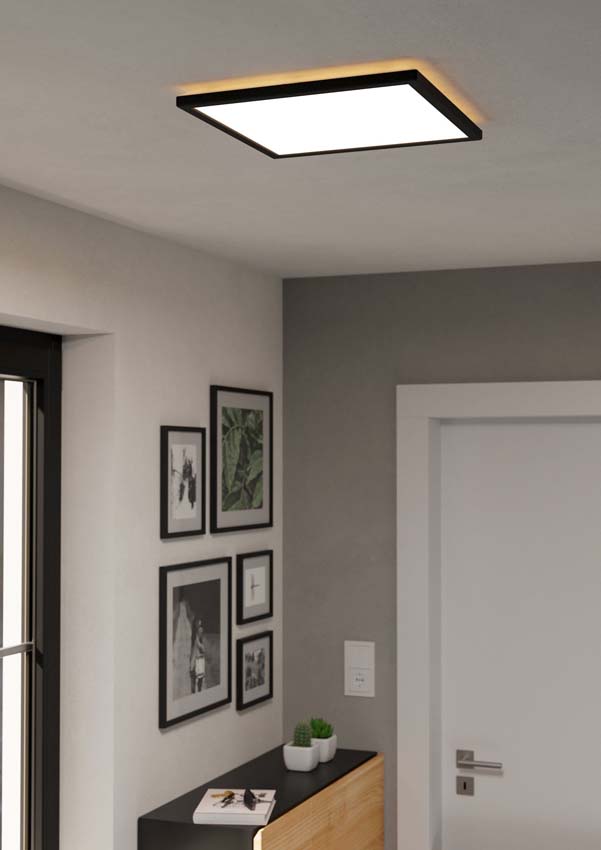 Plafonnier - Noir - 39x39cm  - LED - 1x14W - 2700-6500K - IP44