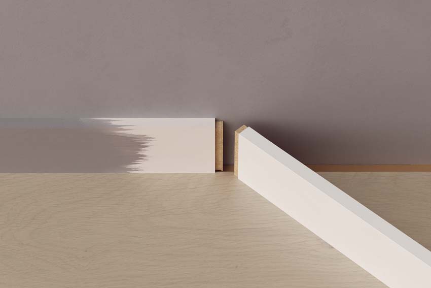 Petite plinthe à peindre Quick-Step MDF blanc 240x5x1,2cm