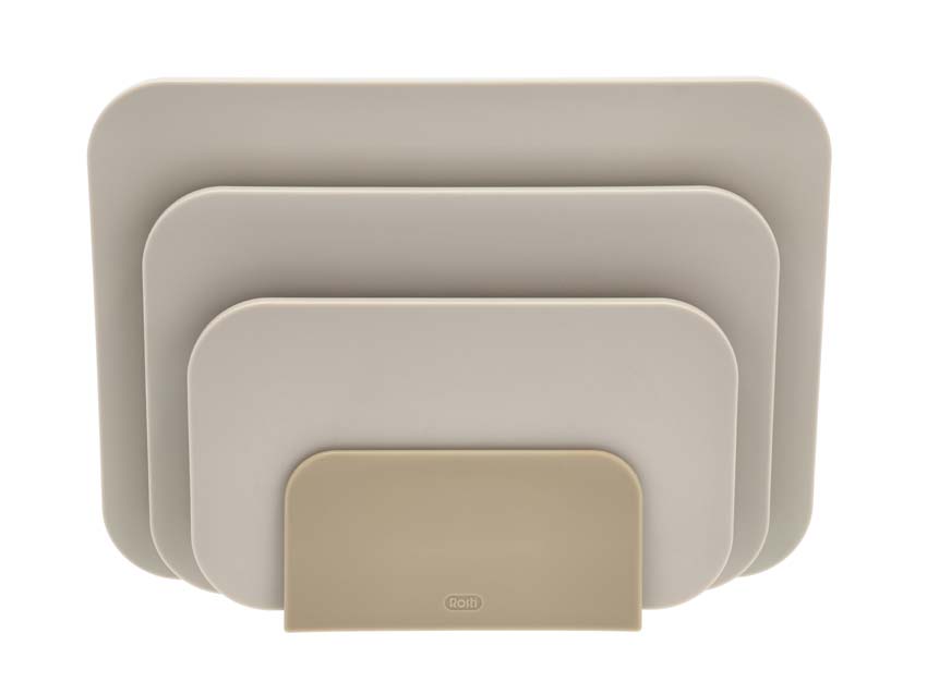 Snijplank kunststof grijs 35x25cm set van 3