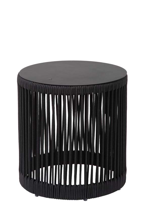 Lucide Pingi - Lampadaire Rechargeable Intérieur/Extérieur - Batterie/Piles - H36,5cm - LED 3 StepDim - 1x3W 3000K - IP44 - Noir