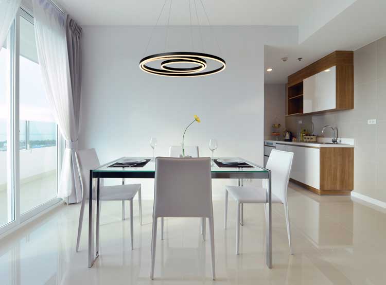 Lucide TRINITI - Suspension - LED Dim. - 1x32W 3000K - Noir