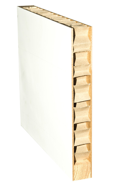 Bloc-porte à peindre alvéolaire 830x2015mm lisse-ébrasement large 40cm
