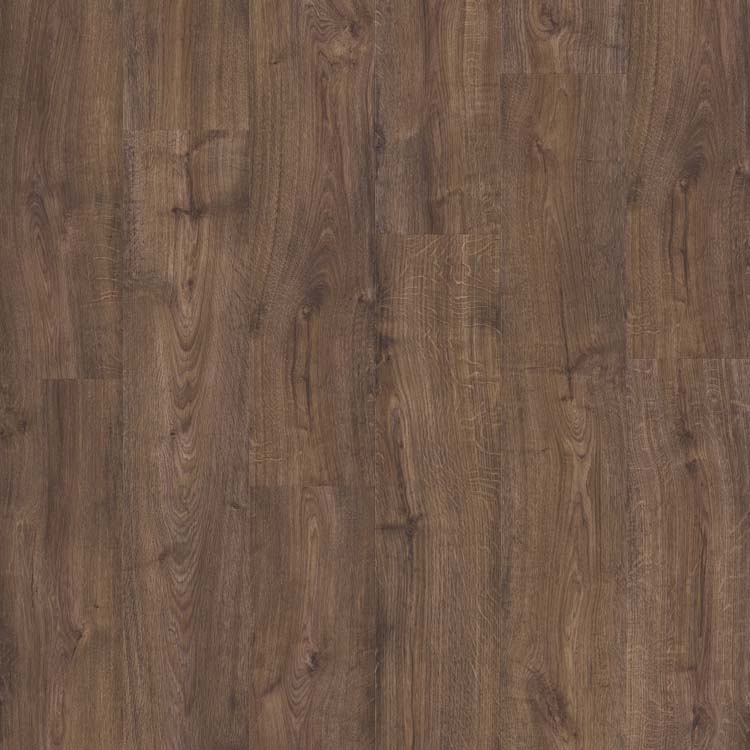 Sol vinyle Quick-Step Bloom planche 6mm chêne brun chocolat dautomne brun foncé 149,4x20,9cm avec sous-couche