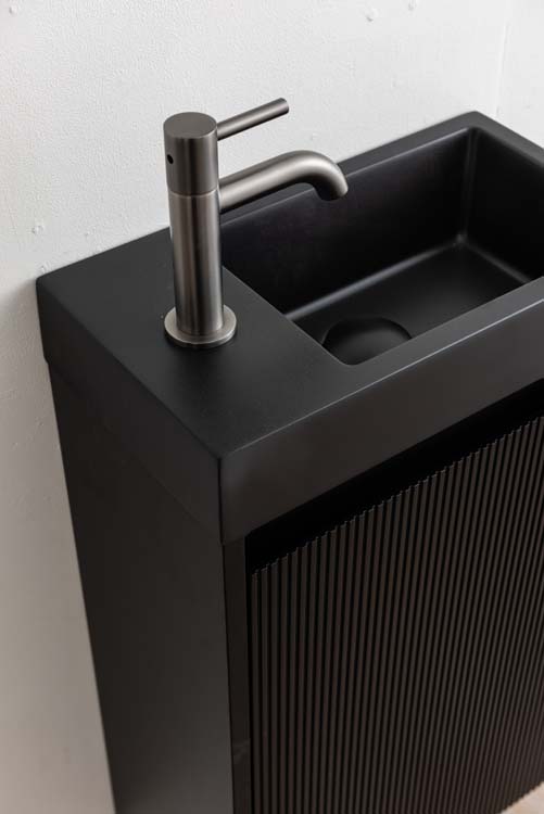 Robinet d'eau froide Miley slim canon fusil mat