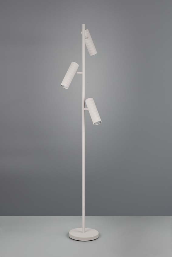 Lampadaire - Gris - H150cm - Dimmable - GU10 - 3x10W