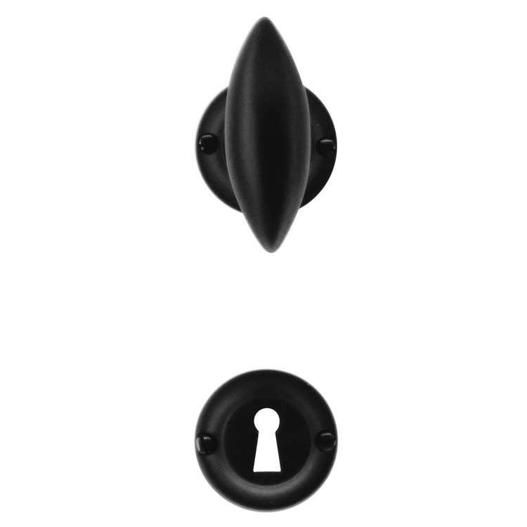 Poignée de porte pro livorno noir rosace barbe