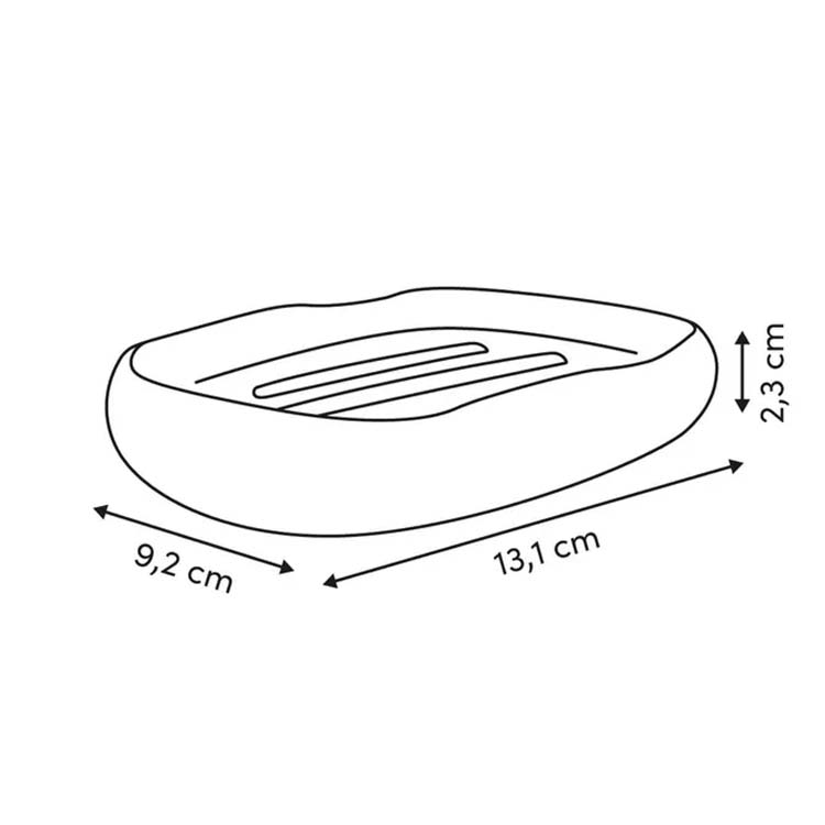 Zeephouder Owen polyresin beige 13,1x9,2x2,3cm