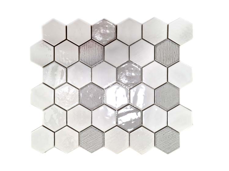 Mozaïek Hexagon glanzend 25,3x29,3cm