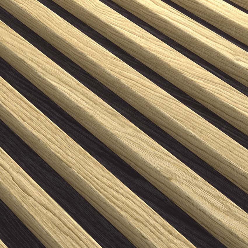 Échantillon panneau de façade line up outdoor en acier bois/noir 10x36cm