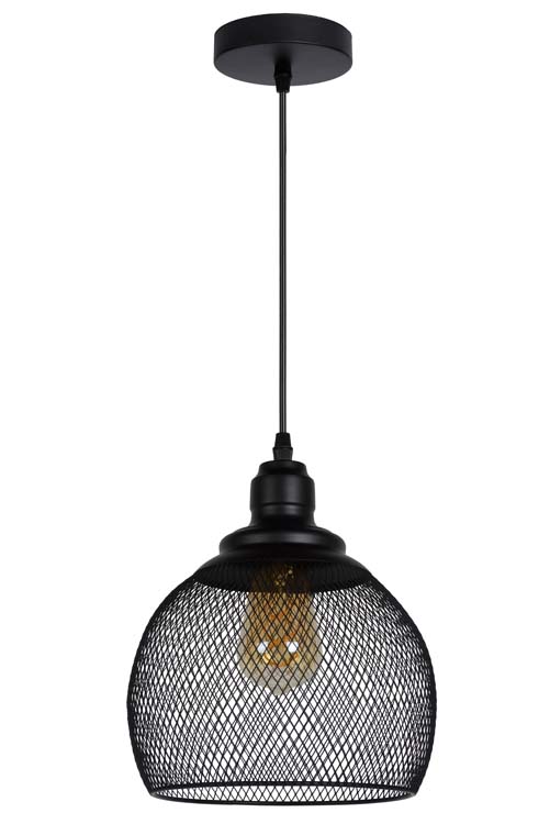 Suspension - noir - Ø22cm - dimmable - E27 - 60W