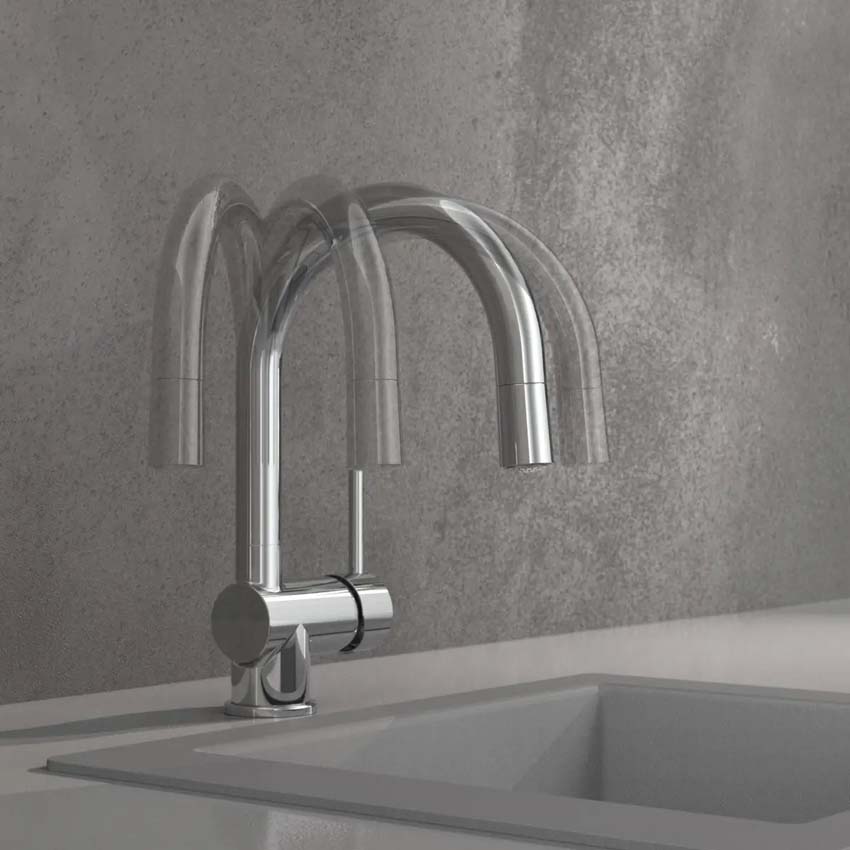 Robinet de  cuisine Friso avec LED chrome