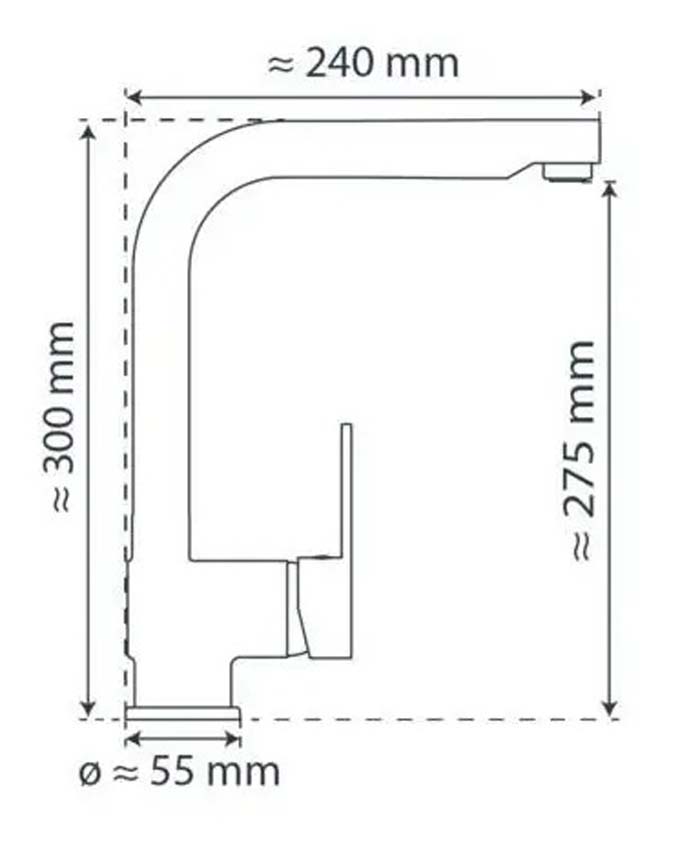 Robinet de cuisine Levi chrome
