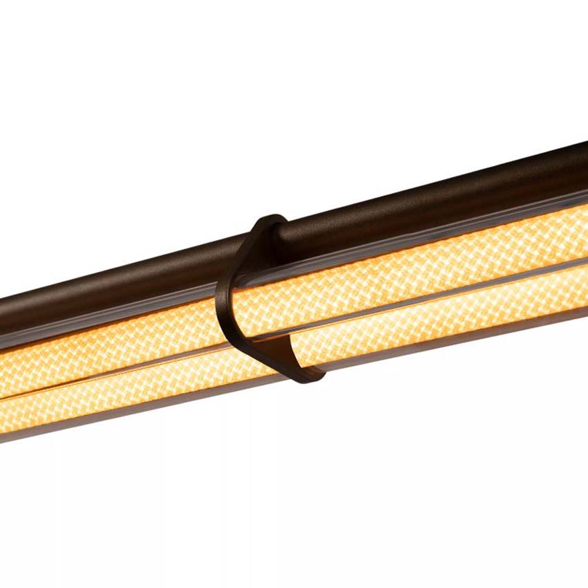 Lucide Vibes Janderin - Hanglamp - LED Dimbaar - CCT - 2x16,5W 2200K/3300K - Handbewegingssensor - Champagne