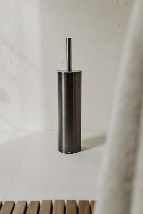 Brosse de toilettes Zack Tubo en acier inoxydable graphite 40,2cm