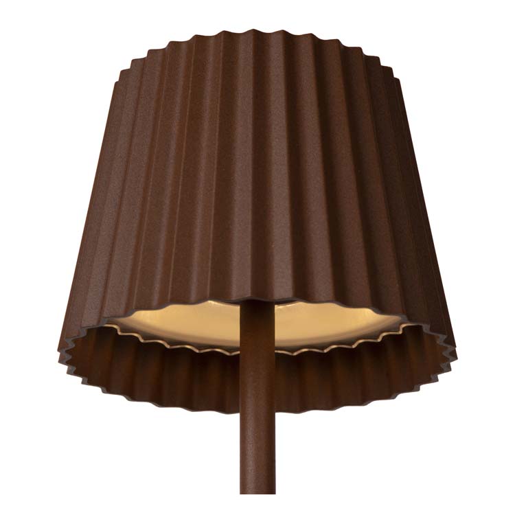 JUSTINE - Tafellamp Buiten - LED Dimb. - 1x2W 2700K - IP54 - 3 StepDim - Roest bruin