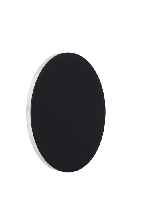 Applique murale ronde - Ø 15 cm - LED - 1x6W 3000K - Noir