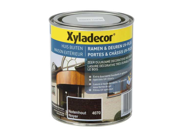 Xyladecor lasure portes & châssis UV-plus 0,75l noyer