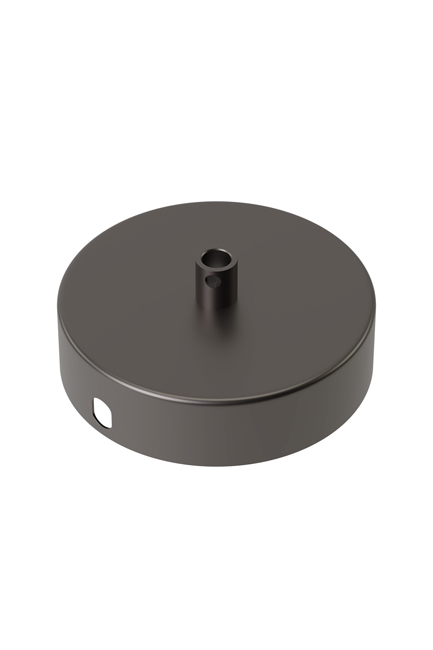 Plafondhouder rond pearl zwart 100 mm 1 gat