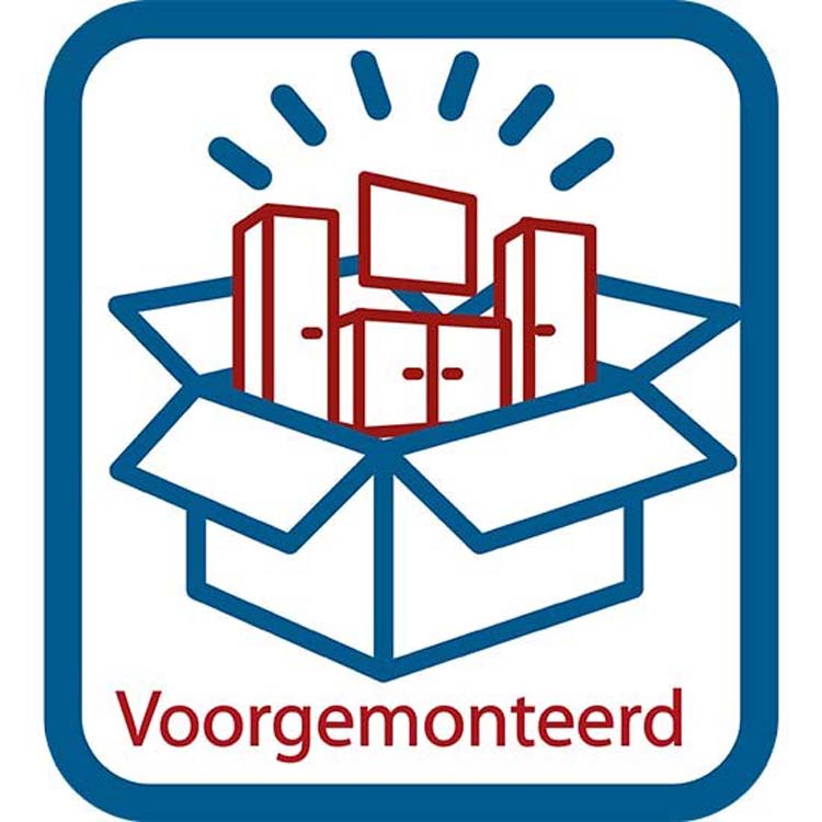 Keuken Premium 3B grijs 270cm - voorgemonteerd - zonder toestellen - vitrokeramische kookplaat en inox wanddampkap