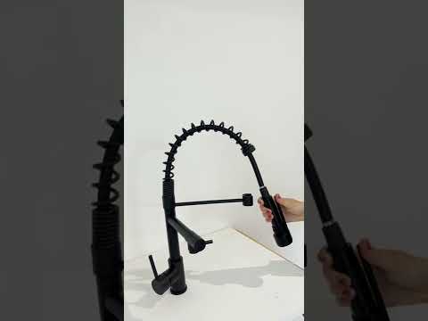 Keukenkraan Simba mat zwart uittrekbaar H48,50CM