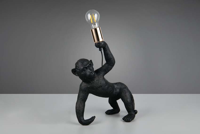 Lampe de table Singe - zwart - 31,5x17,5x42cm - E27 - 1x15W
