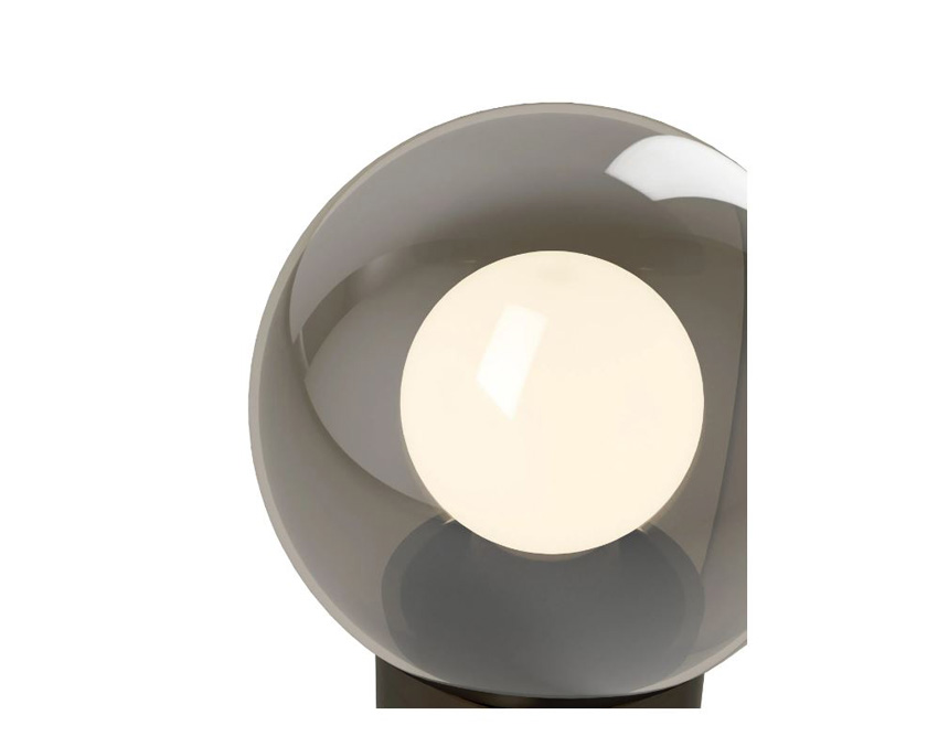 Tafellamp - brons/bruin - Ø12xH17,5cm - dimbaar - E14 - 1x25W - touchbediening