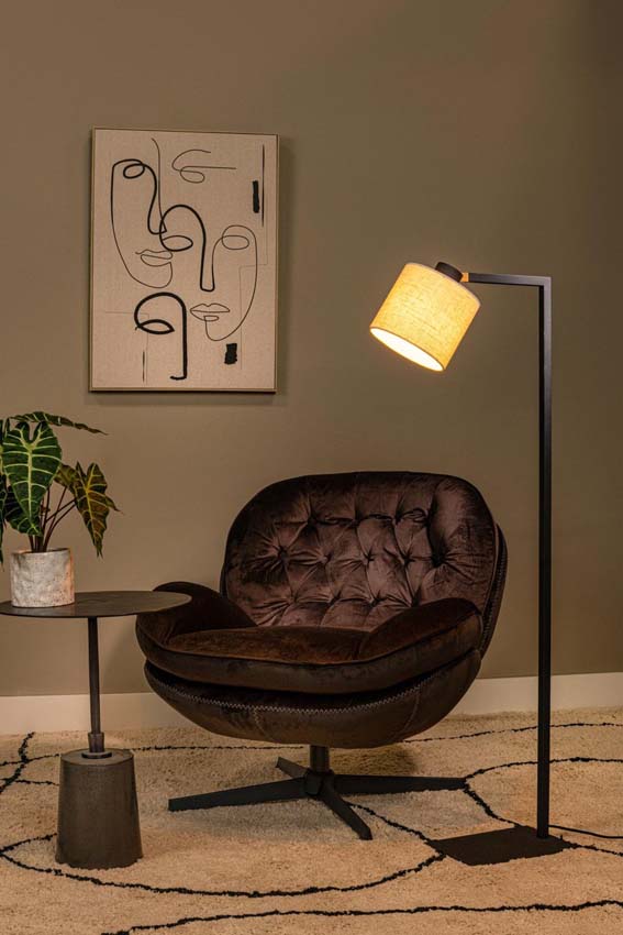 Lampadaire Pixi - noir - 128cm - 1xE27