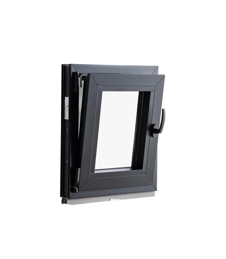 1-VL draaikiepraam pvc Deceuninck Elegant Inf. zwart/zw B700xH800 mm L 1-VL draaikiepraam pvc Deceuninck Elegant Inf. zwart/zw B700xH800 mm L