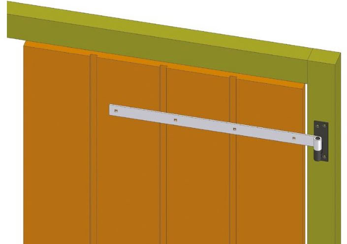Plaatduim zwart 14mm voor Meranti poort
