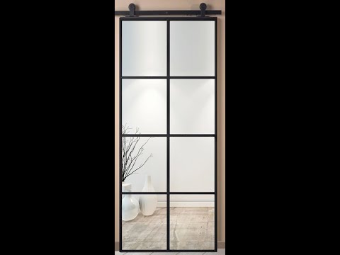 Schuifdeur Karolien + rail robust zwart - onafgewerkt, te schilderen Schuifdeur Karolien + rail robust zwart - onafgewerkt, te schilderen