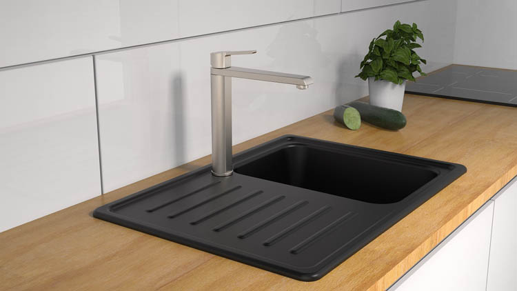 Robinet de cuisine Vera inox-look