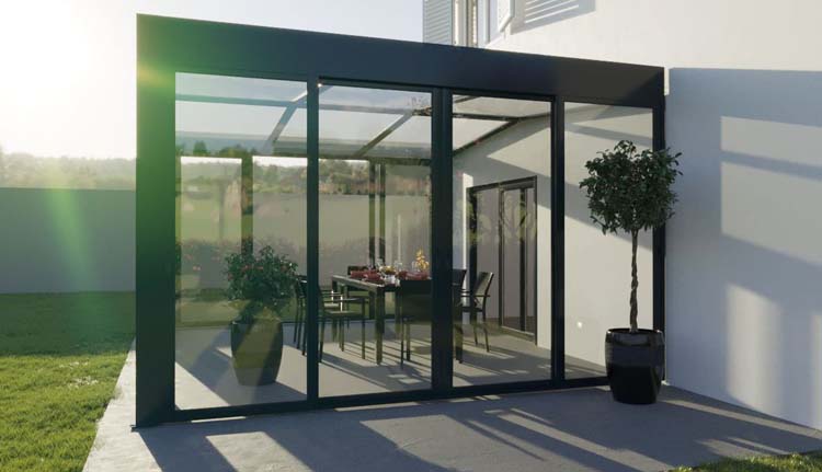 Veranda Versailles alu anthracite 500 x 350 x 240 cm